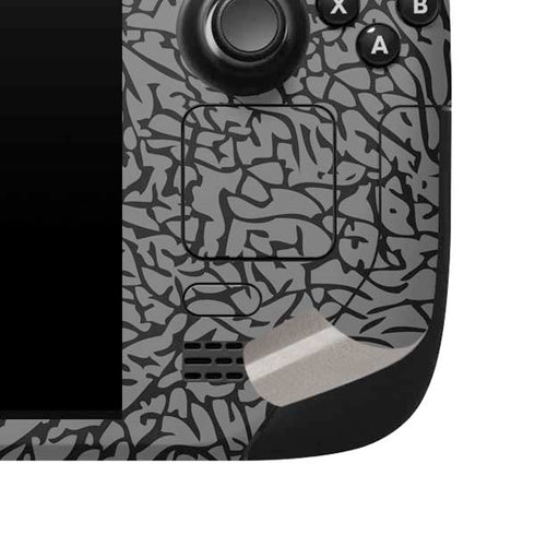 Elephant Print Grey Steam Deck Handheld Gaming Computer Skin